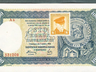stare-bankovky-slovensko-100-sk-1940-kolek-bezvadny-stav