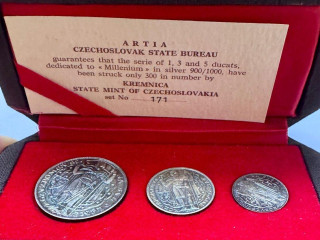 artia-sada-ag-milenium-sv-vaclava-1929-1973-v-etui