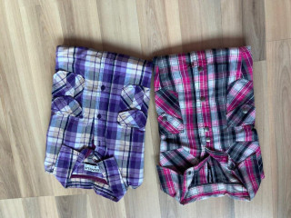 damske-kosele-s-dlhym-rukavom-ruzova-a-fialova-karo