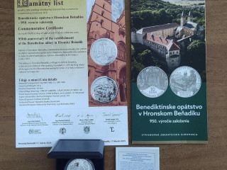 10-eur-slovensko-2025-hronsky-benadik-proof-pamatny-list